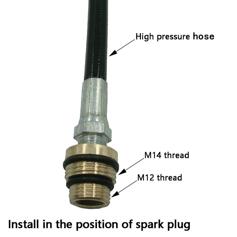 kweiny Engine Air Valve Holder and Cylinder Leakage Testing Assistant Tool(Heavy Duty Hose 1000PSI) Fit with M12 or M14 Thread - Image 3